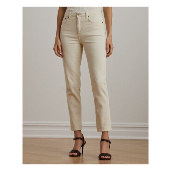 Lauren Ralph Lauren Denim - LRL Lauren Jeans Co. Women's Classic Ankle Jeans Beige Size 6 Petite
